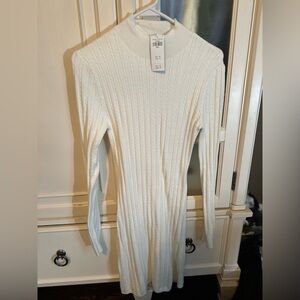 NWT Abercrombie white sweater dress